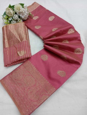 Gajal Self Design Kanjivaram Pure Cotton, Cotton Silk Saree(Magenta)