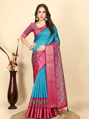 HouseOfCommon Woven Assam Silk Art Silk Saree(Multicolor)