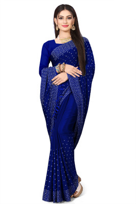 nevya creation Self Design Chanderi Chanderi Saree(Blue)
