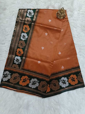 ISARA Printed Banarasi Art Silk Saree(Orange)