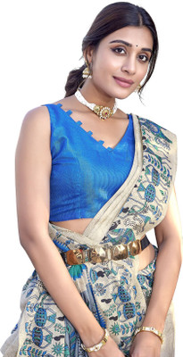 Priyashi Printed Bollywood Art Silk Saree(Blue)