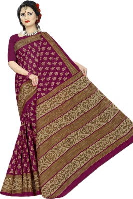 MANISHA Printed Bhagalpuri Pure Cotton Saree(Magenta)