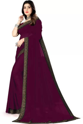 Suntex Printed Bollywood Georgette Saree(Purple)