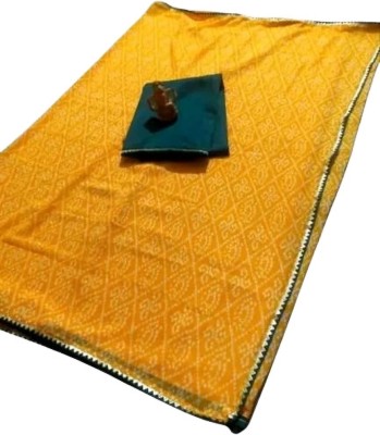 Ananta Akshram Embellished Bandhani Georgette Saree(Yellow)