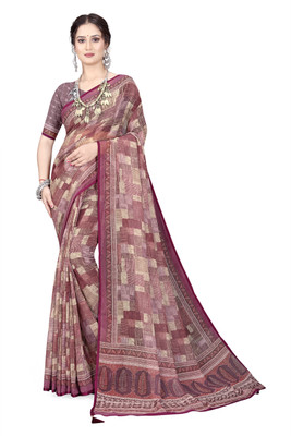 mahalaxmi fab Printed Bollywood Georgette Saree(Multicolor)