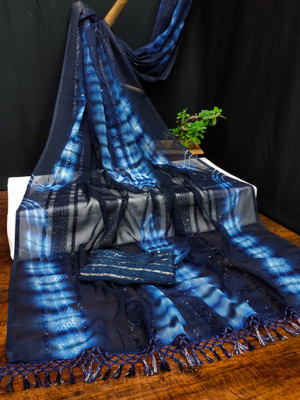 Spensen Enterprise Self Design Bollywood Art Silk Saree(Blue)