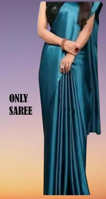 Shrilaxmisari Solid/Plain Bollywood Satin Saree(Multicolor)