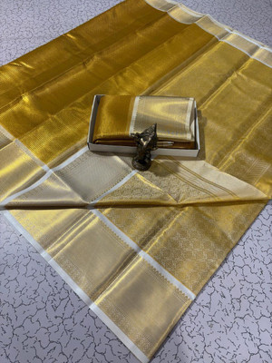 Dujjana Silk Saree Woven Kanjivaram Tissue Saree(Blue)