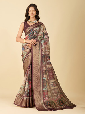 PRIMENIKS Digital Print Bollywood Georgette Saree(Multicolor)