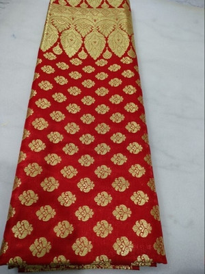 Saree House Woven Banarasi Silk Blend Saree(Red)