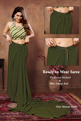 KCF Printed Bollywood Georgette Saree(Dark Green)
