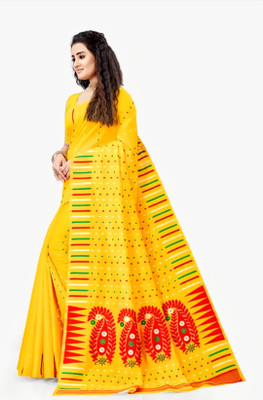 DAS TAXTILES Woven Jamdani Cotton Silk Saree(Multicolor)