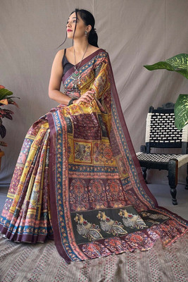 Sareez House Self Design Bollywood Chanderi Saree(Multicolor)