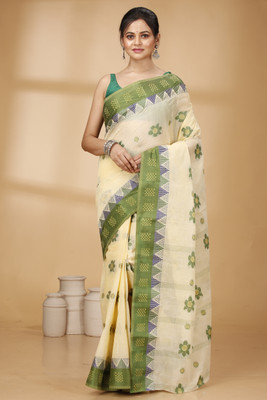SRILOK Self Design Tant Pure Cotton Saree(Multicolor)