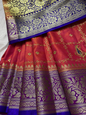 SHOPEEZY TEX FAB Self Design Banarasi Art Silk Saree(Multicolor)