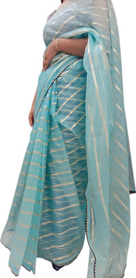 Kavita Creation Self Design Bollywood Organza Saree(Yellow)