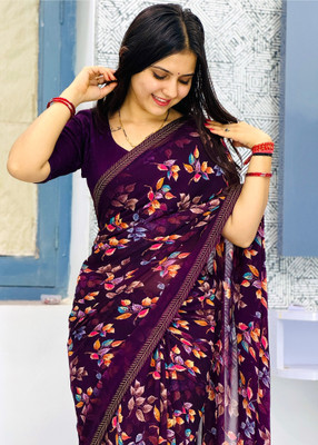 TELIRAJ.FASHION. Printed Bollywood Georgette Saree(Multicolor)