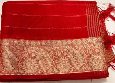 Aamir Dyed Banarasi Jacquard Saree(Red)