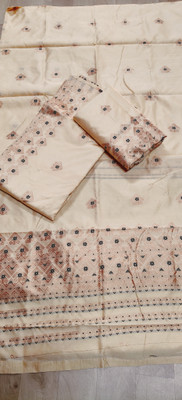 VM Selling Hub Self Design Mekhela Chador Polyester Saree(Dark Green)