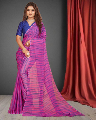 Jayu Self Design Daily Wear Georgette Saree(Purple)