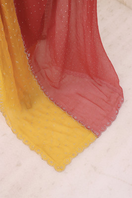 JENNYFEB Embellished Bollywood Organza Saree(Pink)