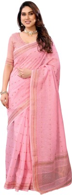 StyleDeal Printed Bhagalpuri Cotton Linen Saree(Pink)