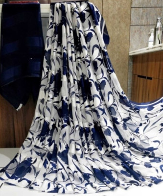 Hensi sarees shop Printed Paithani Lycra Blend, Chiffon Saree(Pack of 2, Dark Blue)