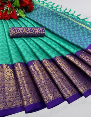 VRINDITA FASHION Printed Daily Wear Chiffon Saree(Light Blue)