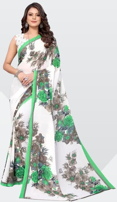 Suali Digital Print Bollywood Georgette Saree(Light Green)