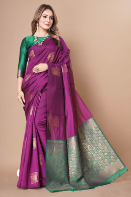 vansh fashion hub Woven Banarasi Jacquard Saree(Pink)