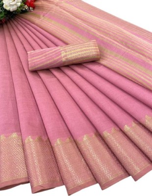 GOGAJI COLLECTION Self Design, Woven Kanjivaram Art Silk, Cotton Silk Saree(Pink)