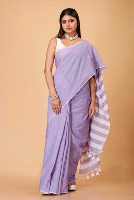 ADbutiq Hand Painted Bollywood Handloom Pure Cotton Saree(Pink)