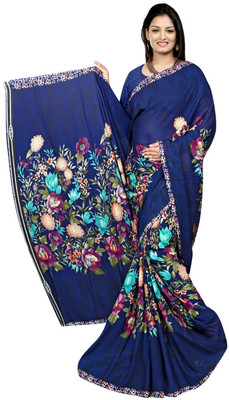 AVM SILK MILLS Printed Daily Wear Chiffon Saree(Multicolor)
