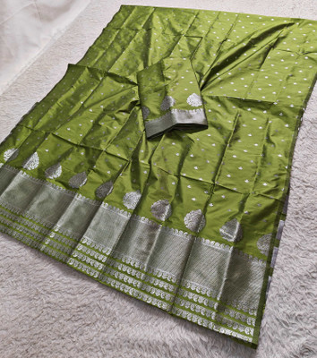 Skiran's Printed Mekhela Chador Polyester Saree(Pack of 2, Dark Green)