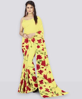 Anand Sarees Paisley, Geometric Print, Floral Print Daily Wear Georgette Saree(Yellow)