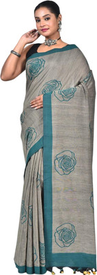 kalpana handloom Printed Handloom Pure Cotton Saree(Multicolor)