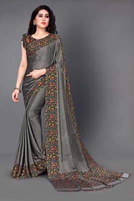 MIRCHI FASHION Printed, Polka Print Daily Wear Chiffon, Georgette Saree(Grey, Multicolor)