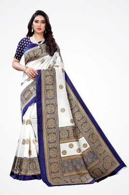 HouseOfCommon Printed Mysore Pure Silk Saree(Blue)