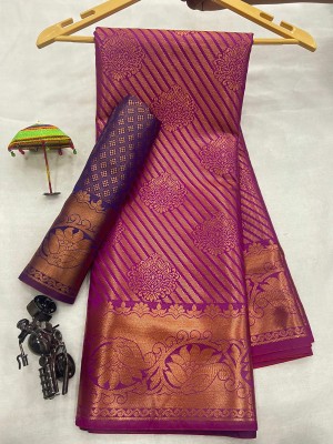 Saaransh Woven Kanjivaram Pure Silk, Art Silk Saree(Magenta)