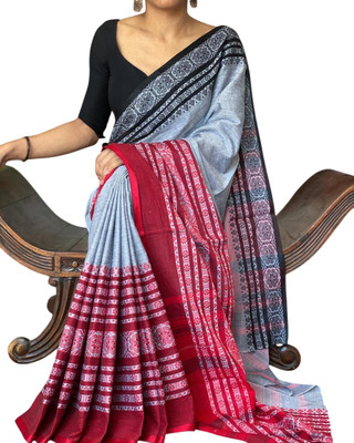 kalpana handloom Solid/Plain Handloom Pure Cotton Saree(Pack of 2, Multicolor)
