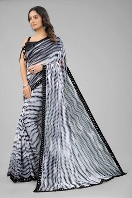NESHVI ENTERPRISE Printed Bollywood Georgette Saree(Black)