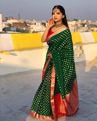 Yavira silk Handloom Sarees : Buy Yavira Silk Yellow Soft Cotton Silk Woven  Zari Saree with Unstitched Blouse Online | Nykaa Fashion