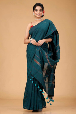 ADbutiq Printed Bollywood Handloom Cotton Blend Saree(Pack of 2, Pink)