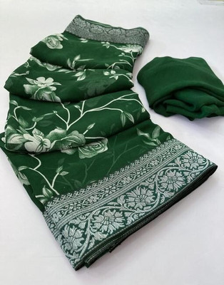 AARTI SELECTION Printed, Woven Bandhani Georgette Saree(Multicolor)