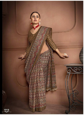 ARSH ENTERPRISE Printed Handloom Pure Cotton Saree(Multicolor)