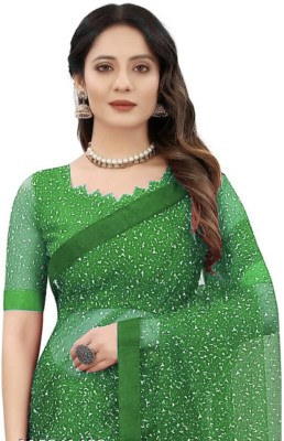 ASALESasales Self Design Bollywood Net Saree(Green)