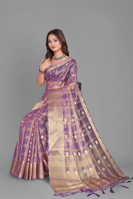 Aarunika SBT Solid/Plain Bollywood Organza Saree(Light Blue)