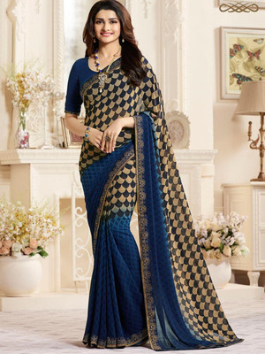 Hensi sarees shop Woven Mysore Georgette, Art Silk Saree(Multicolor)