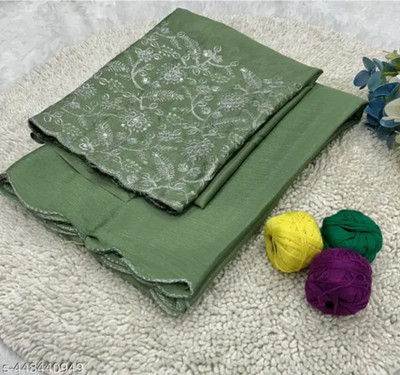 NEELMADHAV FASHION Dyed Bollywood Pure Silk Saree(Green)