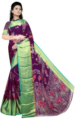 nirmal creation Printed Bollywood Chiffon Saree(Multicolor)